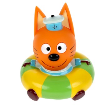 Капитошка. Игрушка для ванны "Три Кота Коржик" на круге в сетке арт.LXMKOR-02TC