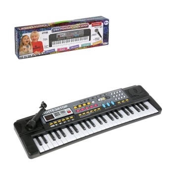 Играем вместе. Электронный синтезатор 49 клавиш, микрофон, 35,5х6х17см арт.B1035325-R