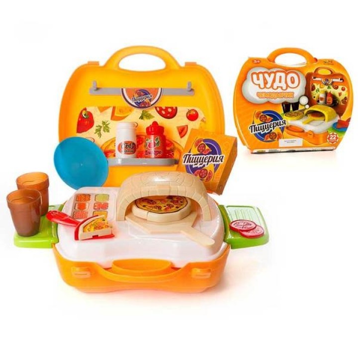Чудо-чемоданчик. Пиццерия, 22 предмета, 20x24x10 см арт.PT-00460