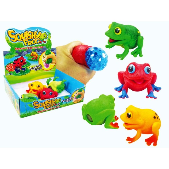 Игрушка-антистресс. Мялка с шариками "Лягушка-сквиши", в дисплее, (поштучно) арт.1801-SQ022