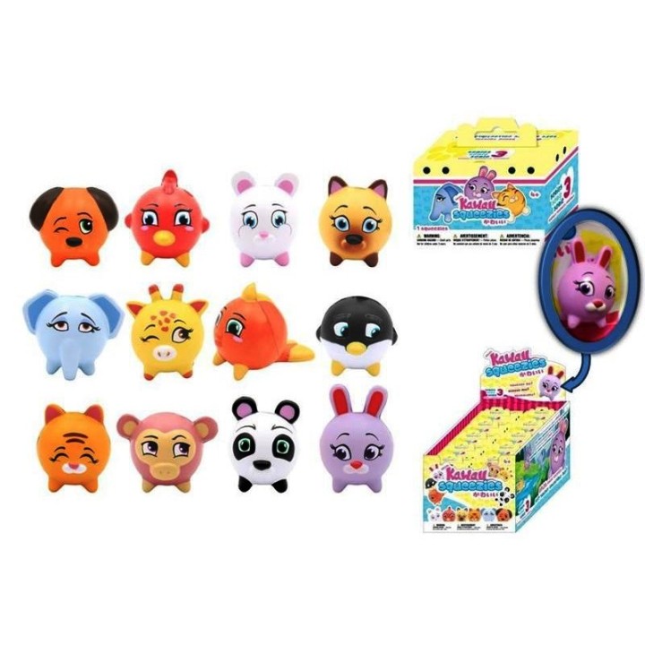 Kawaii. Мягкая резиновая игрушка "Животные" 12 шт. в ассорт. (поштучно) арт.ND2006/1
