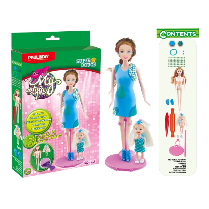 Масса для лепки "Мой стиль" Ноэлль, набор для создания наряда для куклы (2 куклы) арт.081468-3