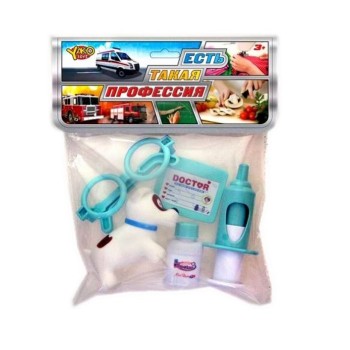 YakoToys. Набор "Доктор" в наборе: собачка (ПВХ, с пищалкой) арт.M9192-2