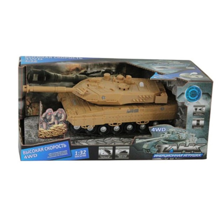 Танк инерц. звук, свет, в/к 27.5*14*12 см. арт.6506-1