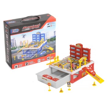 Beboy. Набор "Паркинг-Пожарный" 27 дет. 2в1 парковка и ящик для хранения машин +1 верт. арт.IT106380