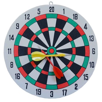 Дартс из пенопласта + 2 дротика 24*24*1 см в пак. арт.100151и/БА