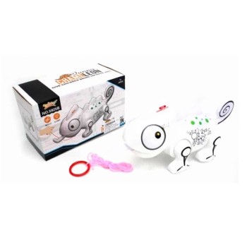 Интерактивная игрушка "Хамелеон" на бат. на поводке, свет. и звук. эффекты, в кор. арт.1989384