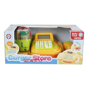 Набор "Супермаркет" на бат. (корз. с прод., калькул., сканер,LCD диспл.) арт.ZY1023146