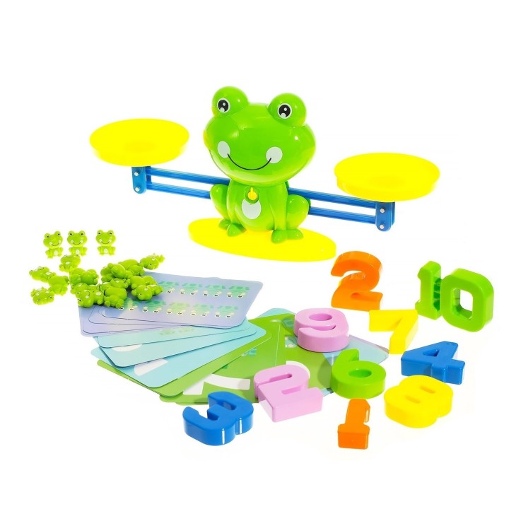 Развивающая игра Весы "Лягушка" в наборе лягушонок и цифры, в/к 26,5*26,5*7,5 см арт.2021596