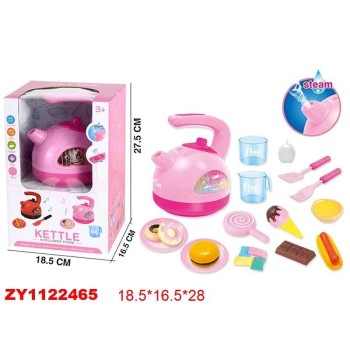 Набор "Бытовая техника. Чайник" на бат. идёт наст. пар, свет. эффекты, в комп. посуда арт.ZY1122465