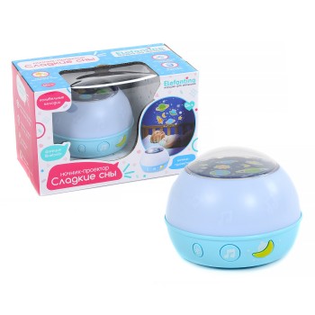 Elefantino. Проектор-ночник на бат,колыбельные, проекция зв.неба, bluetooth, в/к арт.IT104395