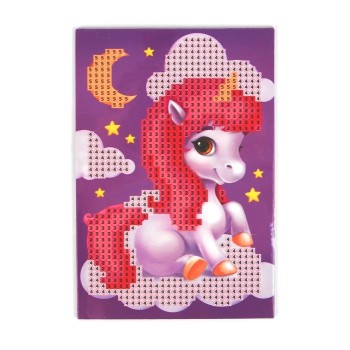 Школа талантов. Алмазная мозаика для детей 10х15 см арт.4702912 "Волшебный единорог"