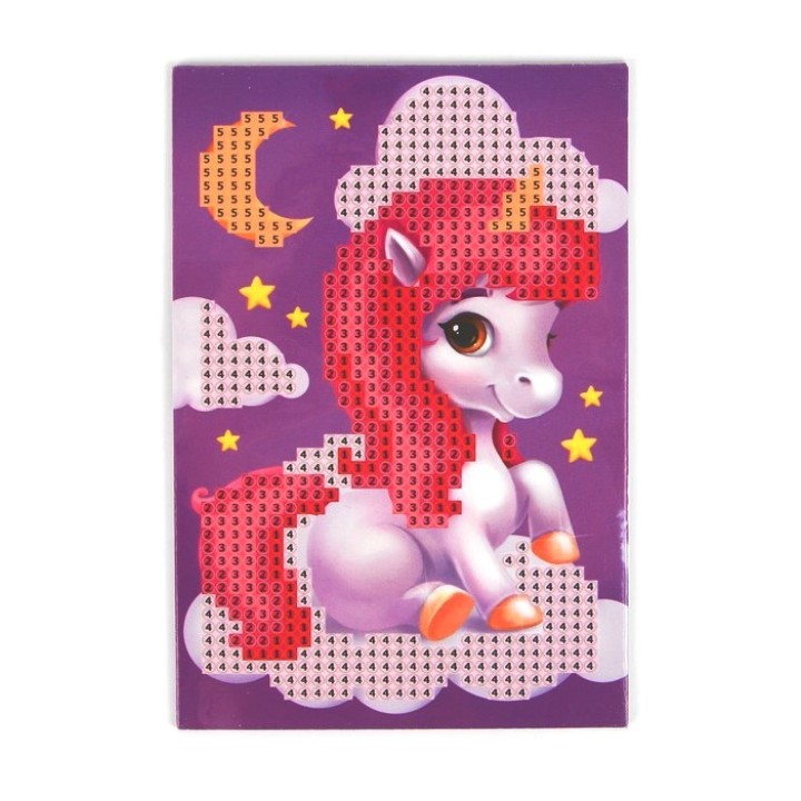 Школа талантов. Алмазная мозаика для детей 10х15 см арт.4702912 "Волшебный единорог"