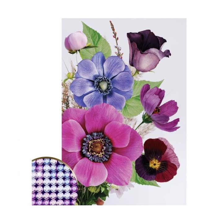 Школа талантов. Алмазная вышивка 20х30 см арт.4695890 "Весенний букет" с частичным заполнением холст