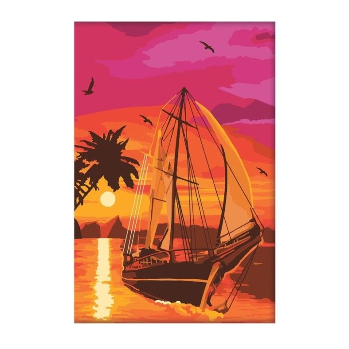 Школа талантов. Алмазная вышивка 20х30 см арт.5371207 "Парус" с полным заполнением (холст)