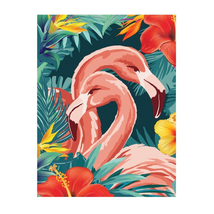 Школа талантов. Алмазная вышивка 15х21 см арт.5299766 "Фламинго" с частичным заполнением (холст)