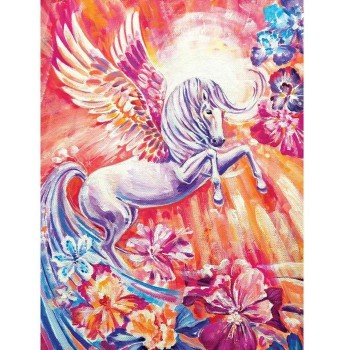 Школа талантов. Алмазная вышивка 30x40 см арт.5371217 "Пегас" с полным заполнением на раме