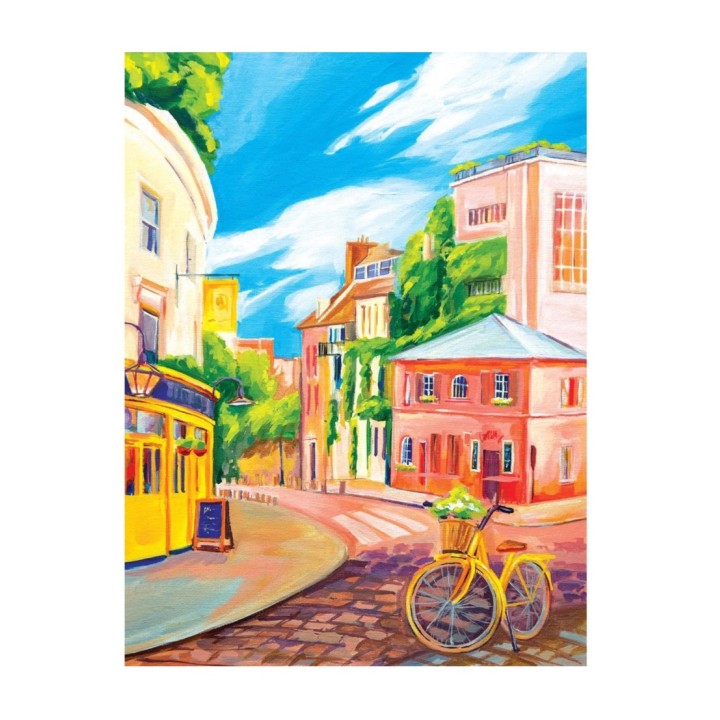 Школа талантов. Алмазная вышивка 30x40 см арт.5371219 "Город" с полным заполнением на раме