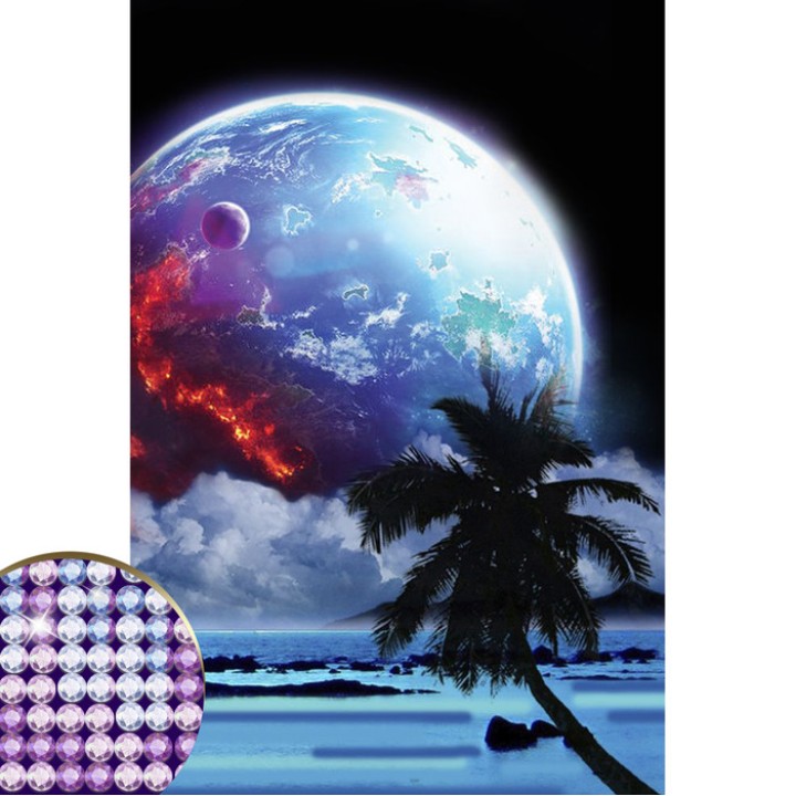 Школа талантов. Алмазная вышивка 20х30 см арт.4176748 "Загадочный космос" с частичным заполнением