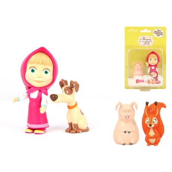 Фигурки ПВХ GT8015 Маша и ее друг, в ассортименте, 2шт в блистере 12*4*18см