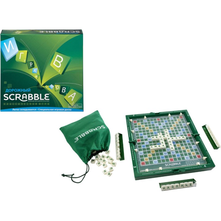 Mattel. Наст. игра "Scrabble" Дорожный арт.CJT18 (скраббл)