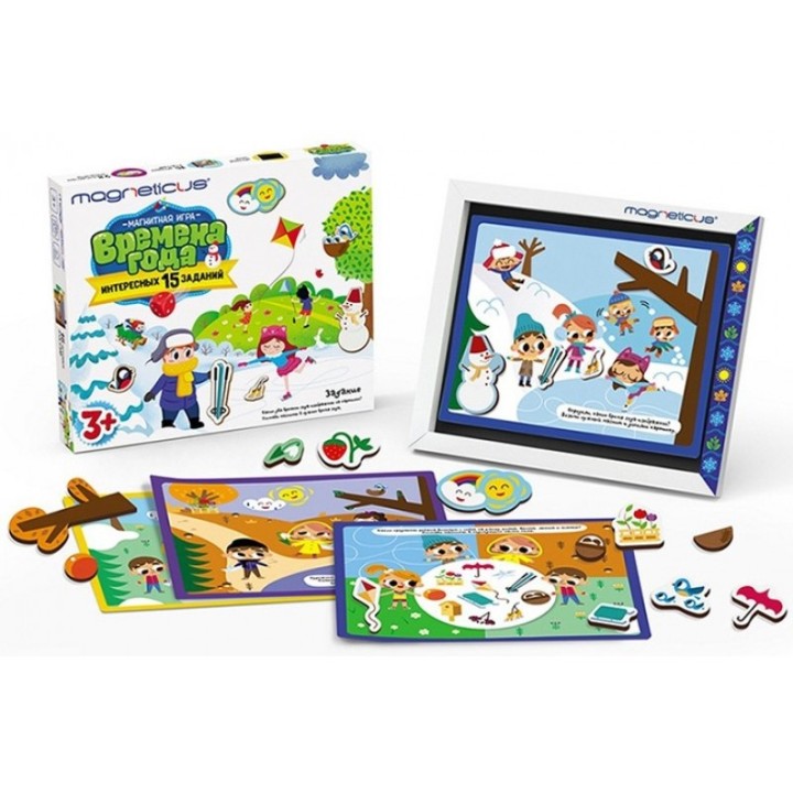 Magneticus.Магнитная игра "Времена года" в картонной коробке арт.POL-018