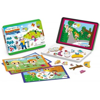 Magneticus.Магнитная игра "Времена года" в металлической коробке арт.POL-015