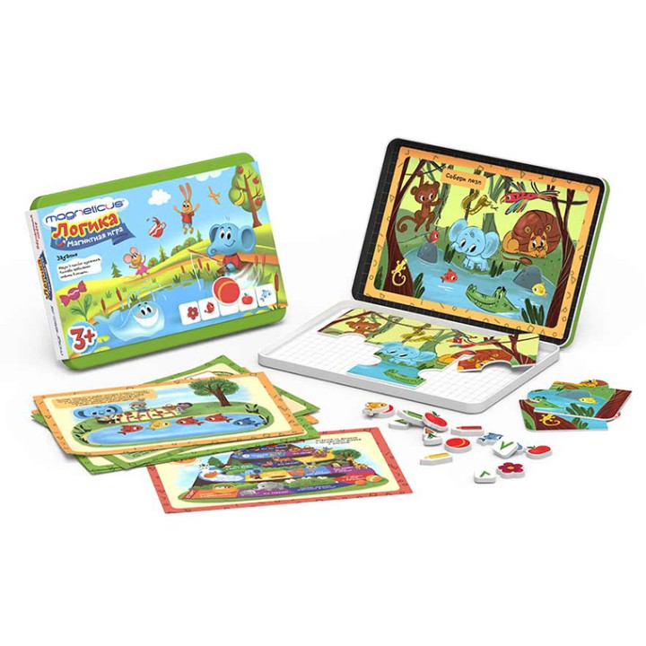Magneticus.Магнитная игра "Логика" в метал.коробке арт.POL-013
