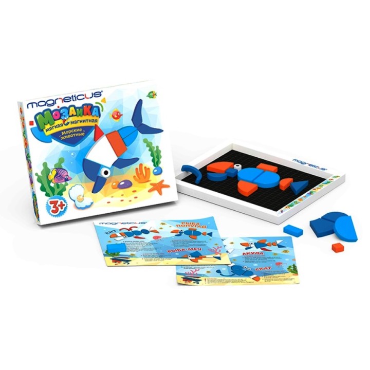 Magneticus.Магнитная мозаика "Морские животные" 5 цветов арт.MA-61