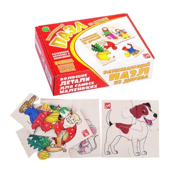 Анданте. Д549а Деревянный пазл "Репка" (4 пазла в комплекте)