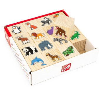 Анданте. RDI-D062a Набор кубиков "В зоопарке" 16 шт/18