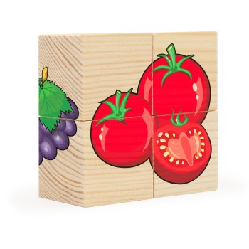 Анданте. RDI-D479a Кубики-пазл 4 эл. "Фрукты"