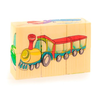 Анданте. Д488а Кубики-пазл 6 эл. "Транспорт"