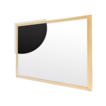 Анданте. RDI-D142b Маркерно-меловая магнитная доска в раме из натурального дерева.2-сторонняя.30х40