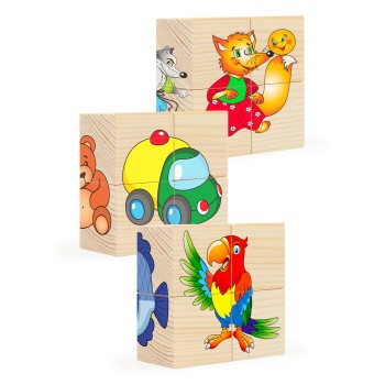 Анданте. RDI-D550a Набор кубиков "Пазл для малышей 1" (12 кубиков)