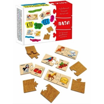 Анданте. RDI-D068a Развивающий пазл "Ассоциации Кто что ест?"