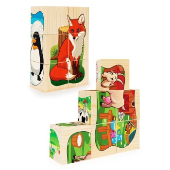 Анданте. OZ486-88n Набор кубиков "Пазл для малышей 4" (12 шт)