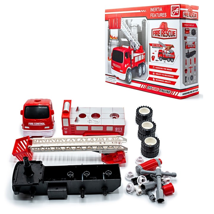 Анданте. Развивающий конструктор "Пожарная машина №2" арт.UIFT-476619