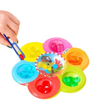 Zabiaka. Сортер на 6 цветов "Сокровища капитана Флинта/пиратов" с пинцетом арт.4004711