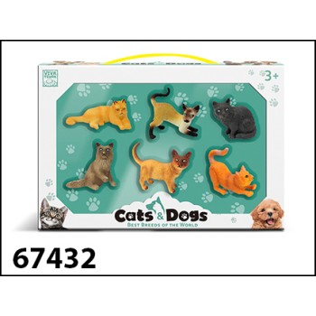 Cats&Dogs. 67432 "Кошки" набор 6 штук