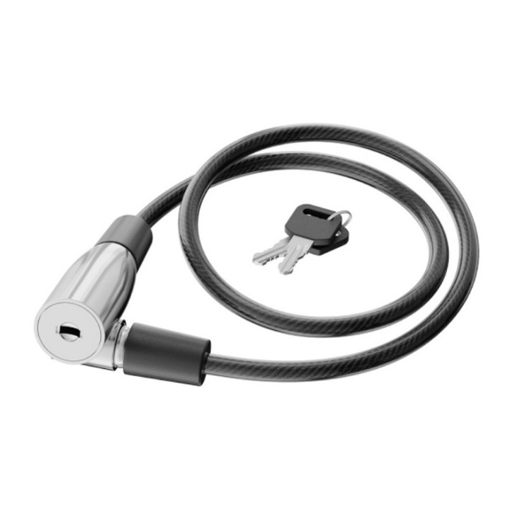 Basi. Тросовый велозамок черный 2 ключа, 6 x 550 мм арт.ZR 300