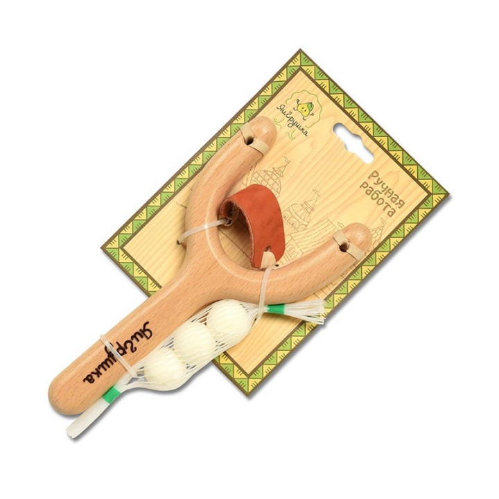 ЯиГрушка. AMP-011 Рогатка из бука с 3-мя шариками