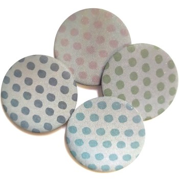 Световозвращающий значок "Горошины"" (круглый с булавкой), арт.30006