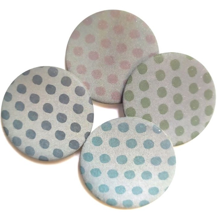 Световозвращающий значок "Горошины"" (круглый с булавкой), арт.30006