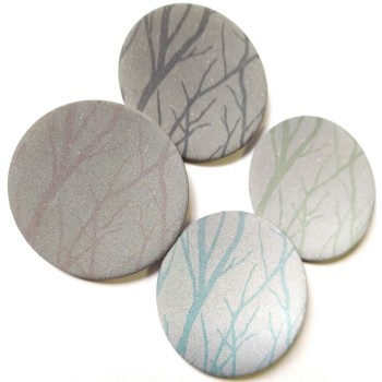 Световозвращающий значок "Ветви" (круглый с булавкой), арт.30002