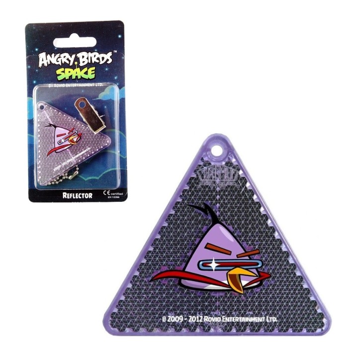 Световозвращающая подвеска "Angry Birds" треуг.фиолетовый арт.51108