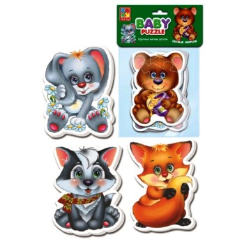 VladiToys. Мягкие пазлы (Baby puzzle) арт.VT1106-09 "Лесные жители"