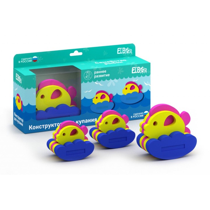 El'BascoToys. Игрушка-конструктор для купания арт.TM03-002 "Семейство рыбок"