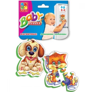 VladiToys. Мягкие магнитные пазлы (Baby puzzle) арт.VT3208-02/1501-07 "Домашние любимцы"