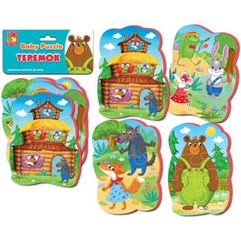 VladiToys. Мягкие пазлы арт.VT1106-64 Baby puzzle Сказки "Теремок" NEW /100